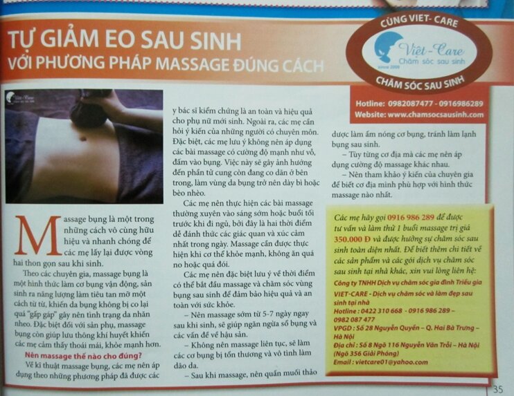 Tự giảm eo sau sinh với phương pháp massage đúng cách